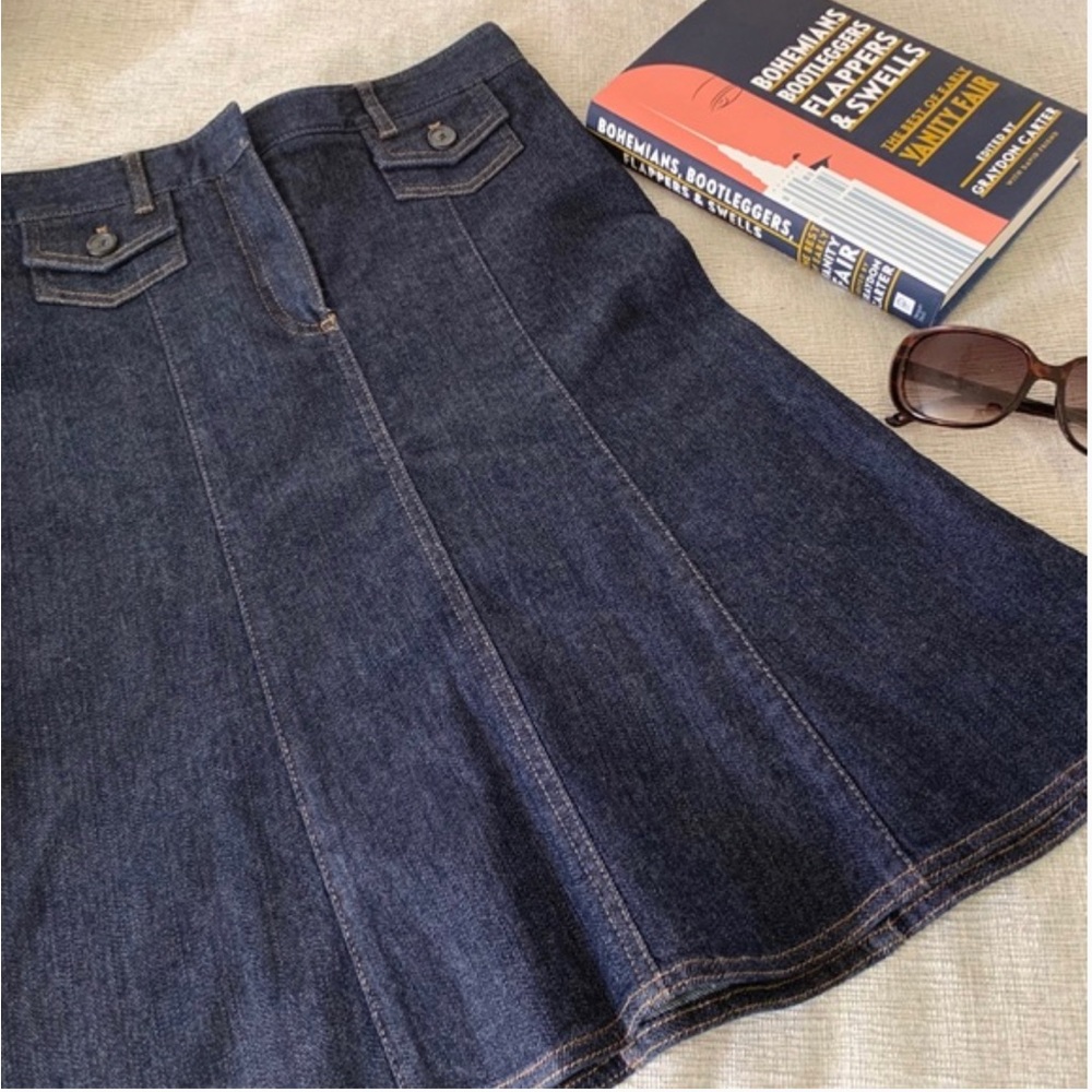 Theory A-line Jean skirt.